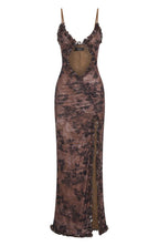 High Voltage Maxi Dress Mahogany Leaffall