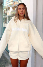 Ready To Go Zip Front Hoodie Lemon