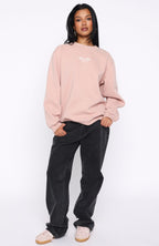 Through Thick And Thin Oversized Sweater Dusty Pink