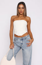 Next To Nothing Strapless Bustier Cream