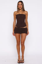 Tell Me A Secret Mini Shorts Chocolate