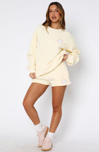 Keep Blooming Lounge Shorts Lemon