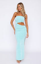 Sun And Stars Strapless Maxi Dress Aqua