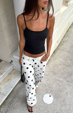 Bring The Style Low Rise Wide Leg Jeans Polka Dot