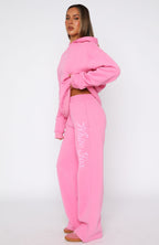 The Good Life Wide Leg Sweatpants Pink