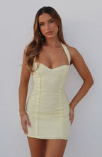 So Curious Mini Dress Lemon
