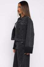 Charlotte Denim Jacket Black Acid