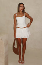 More To The Story Mini Skirt Off White