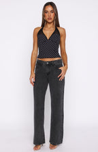 Just Your Type Bustier Black/White Polka Dot