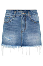 Amelia Denim Mini Skirt Mid Blue Acid