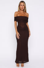 Unwritten Chapters Maxi Dress Chocolate
