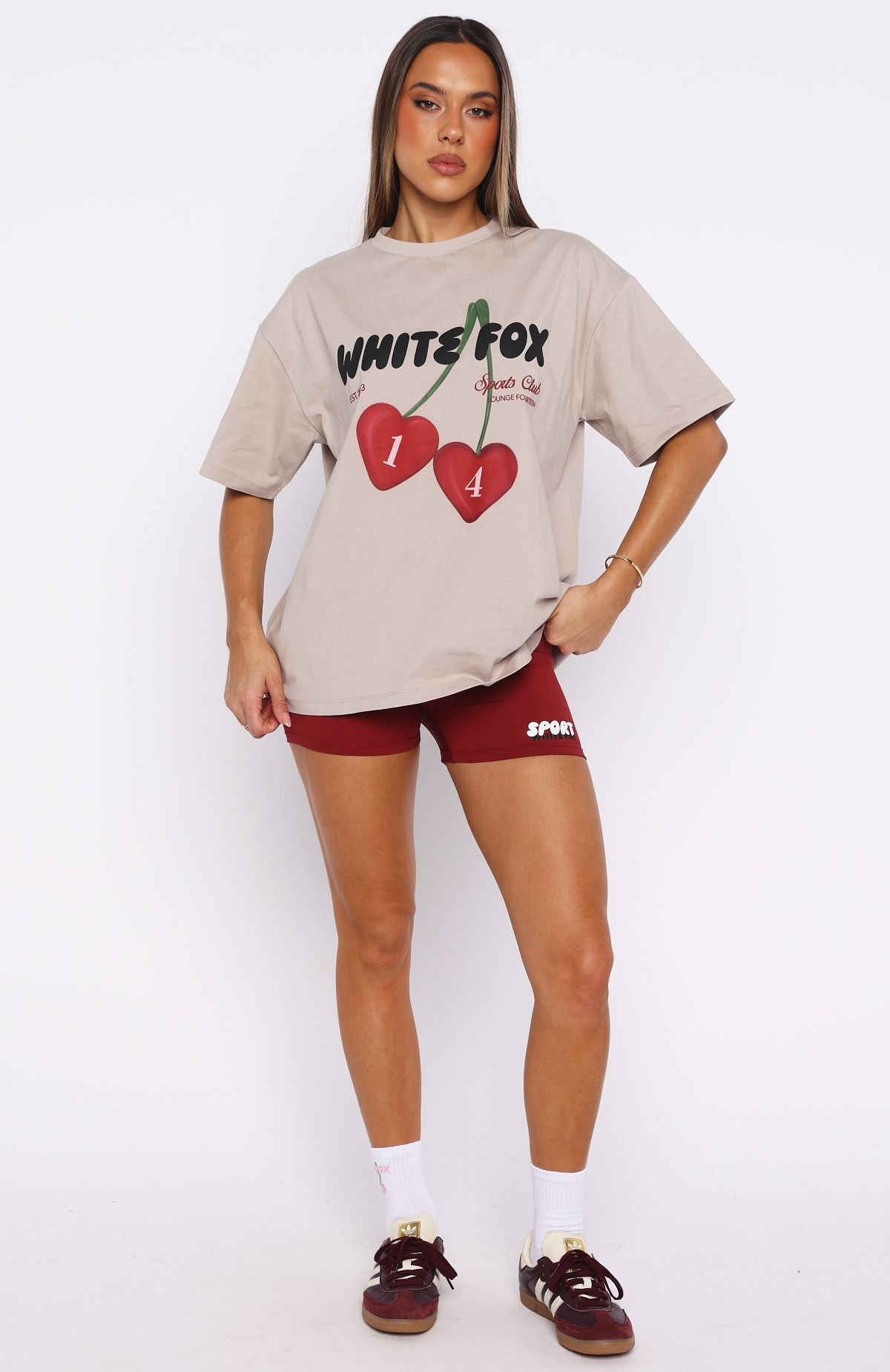 Club 14 Peyton Bike Shorts Burgundy