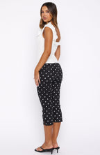Day For It Capri Pants Black/White Polka Dot