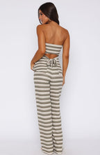 Take Care Of Me Pants Khaki Stripe