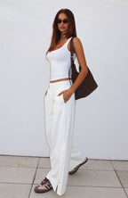 Our Bridges Burned Wide Leg Pants Cream