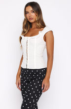 Bound Hearts Bustier White