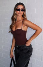 Stuck To You Bodysuit Chocolate