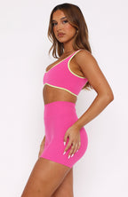 Keep Up High Waisted Shorts 4 Bubblegum