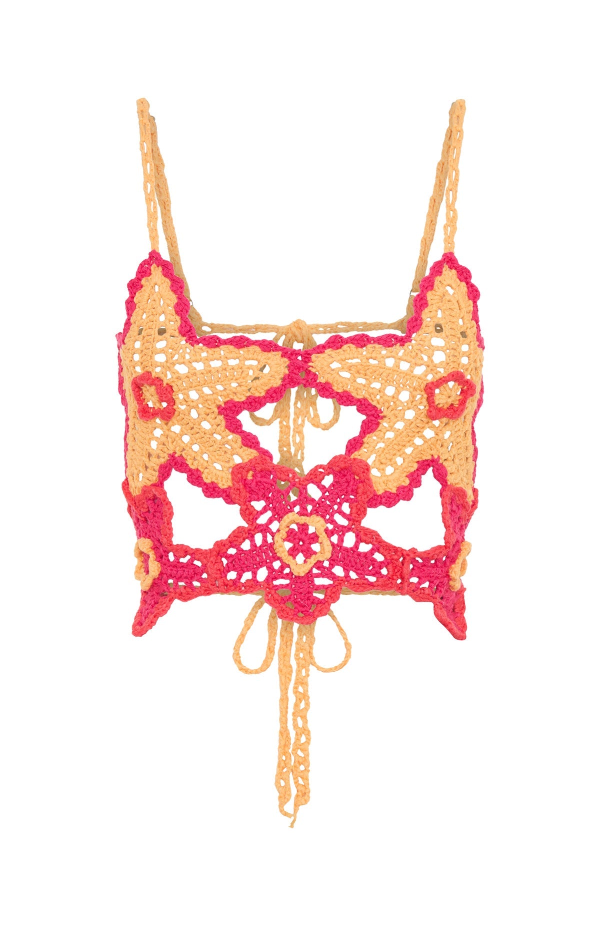 So Fresh Crochet Top Pastel Orange/Pink