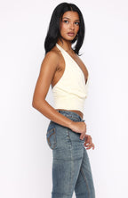 Show Stopping Halter Top Cream