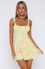 Hazy Day Mini Dress Wild Lemon