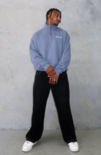 Core Classic Zip Front Sweater Ocean