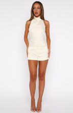 Time Passes Mini Shorts Pearl