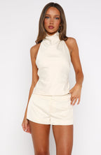 Time Passes Mini Shorts Pearl