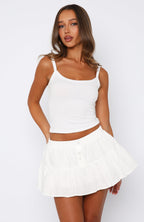 More To The Story Mini Skirt Off White