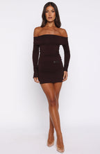 Show Me How Mini Dress Chocolate