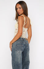 Pretty Savage Lace Bodysuit Lemon