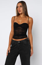 To My Heart Lace Bustier Noir