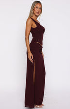 Unavailable Energy Maxi Dress Burgundy