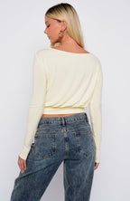 Love On Lock Long Sleeve Top Cream
