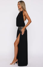 Never On Read Maxi Dress Black