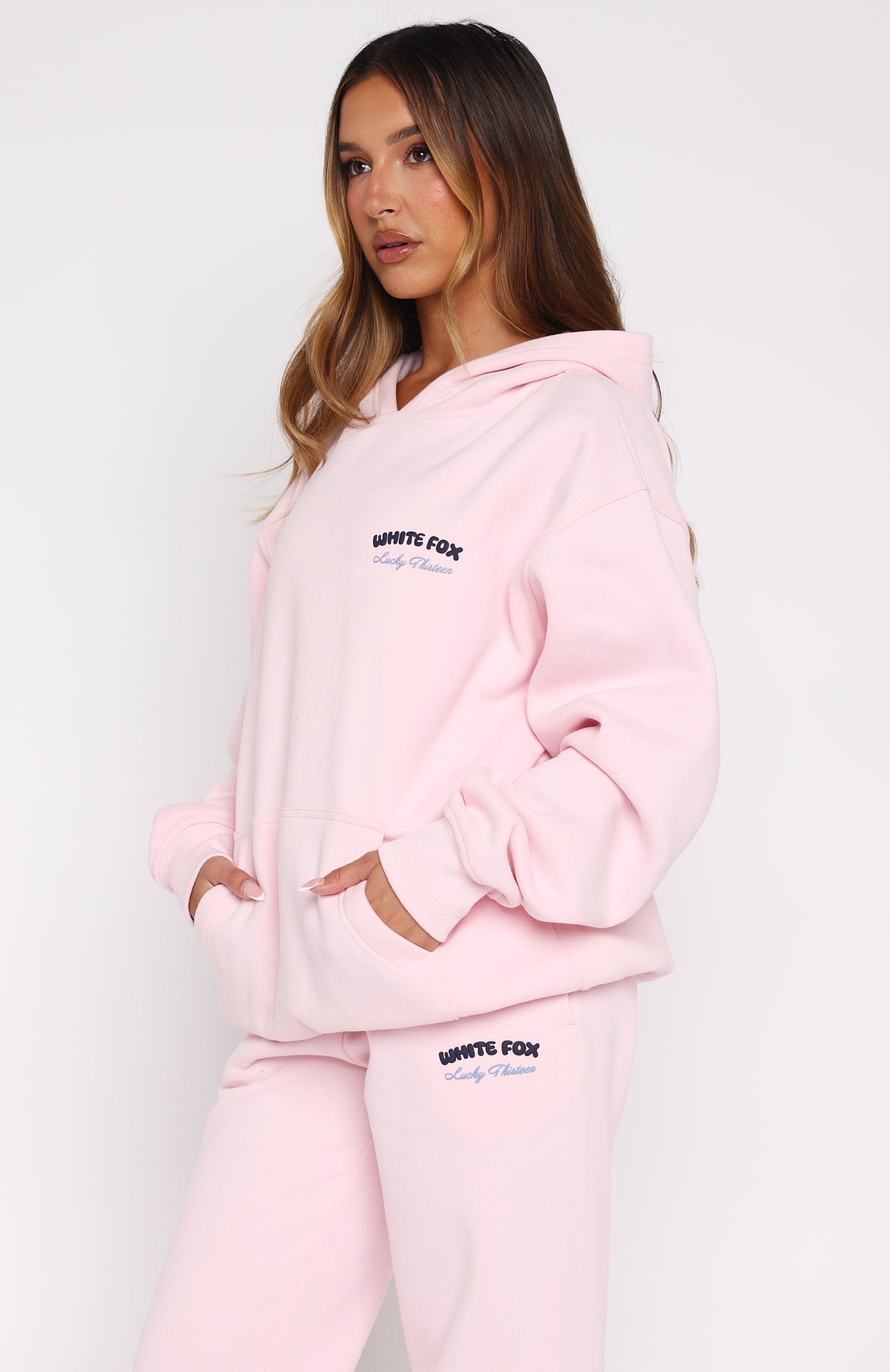 Lucky Thirteen Cheyenne Oversized Hoodie Soft Pink
