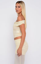 Need Your Heart Off Shoulder Top Cream