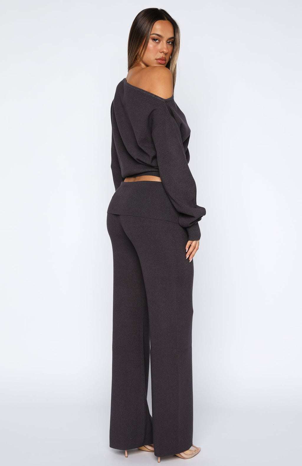 Can't Find The Words Knit Pants Charcoal