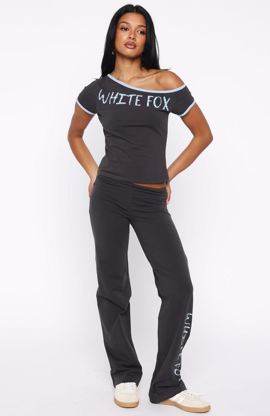 Good Things Take Time Straight Leg Pants Charcoal