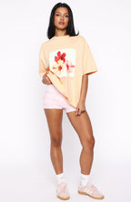 In With The New Oversized Tee Peach
