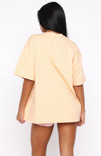 In With The New Oversized Tee Peach