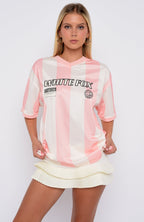 Let's Just Leave Oversized Jersey Pink/Cream