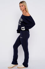 Topic Of Discussion Flare Pants Navy