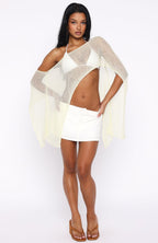 Beach Therapy Knit Poncho Top Citrus