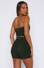 Keep Up High Waisted Shorts 4 Forest