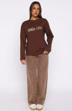 What The Heart Wants Long Sleeve Tee Chocolate