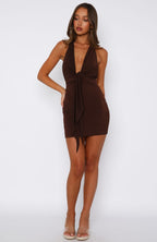 Let's Get Loud Mini Dress Chocolate