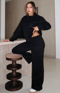 Stay Lifted Wide Leg Sweatpants Black