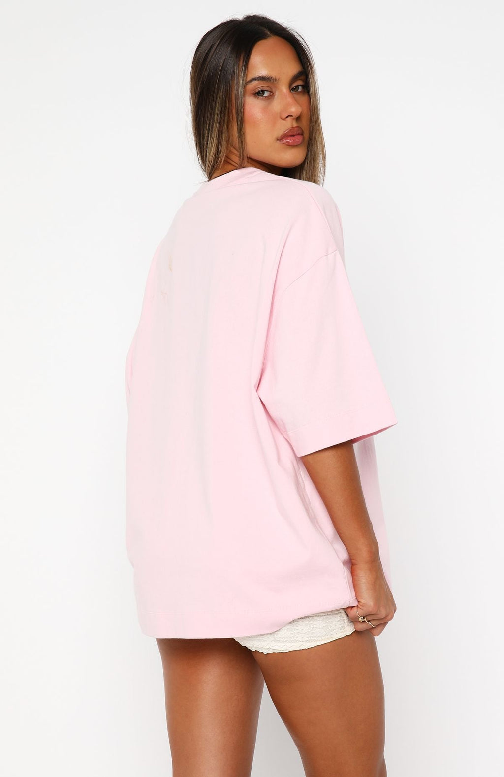 Own Your Glow Oversized Tee Pink