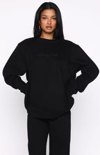 Stay Lifted Oversized Sweater Black